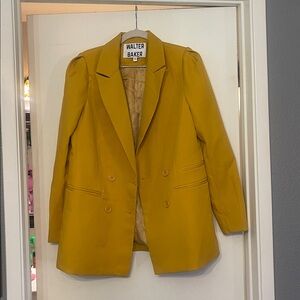 Walter Baker mustard yellow blazer size small